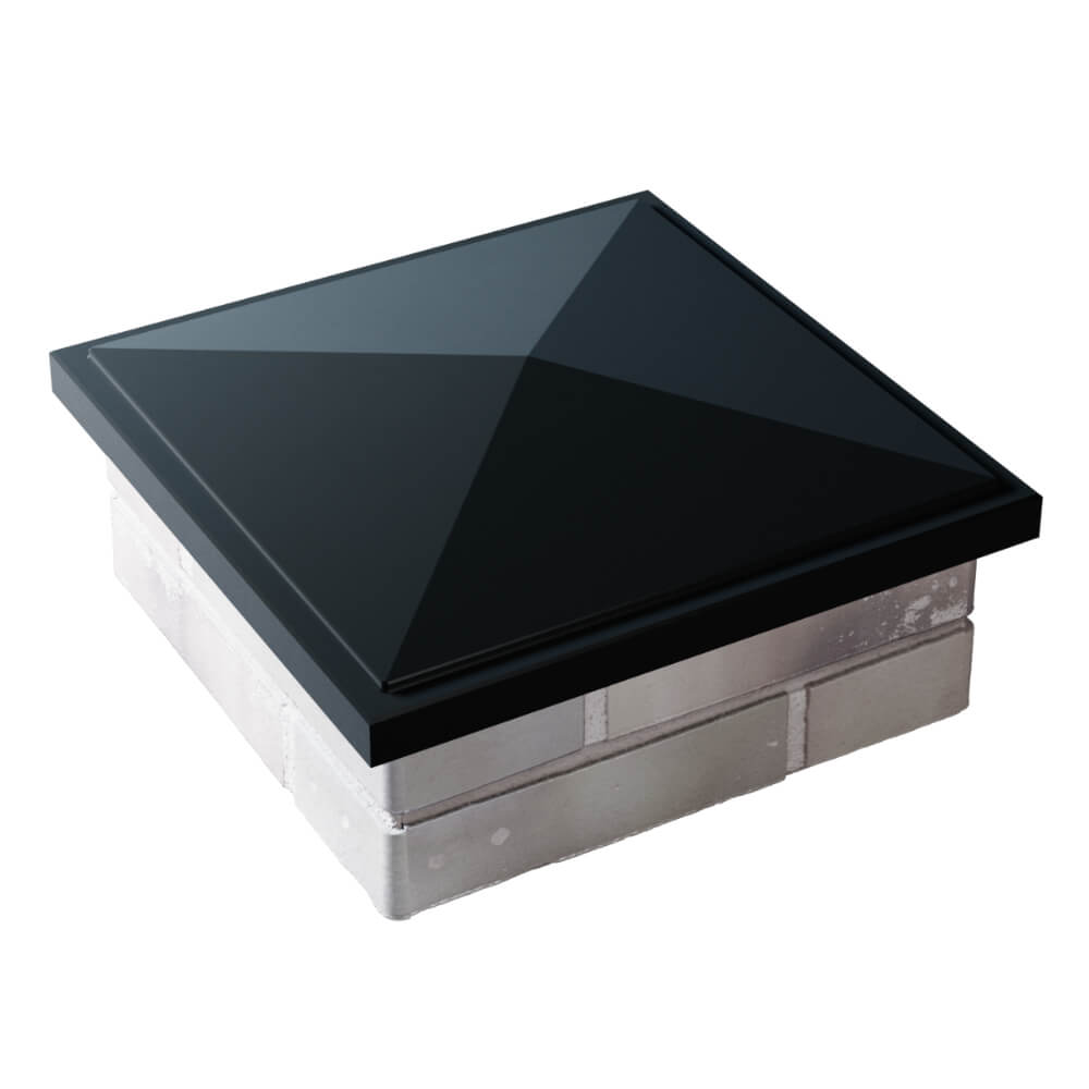 Колпак Zking БонаМоно Черный на столб 1.5х1.5 кирпича (385х385, 400х400мм) в Липецке фото