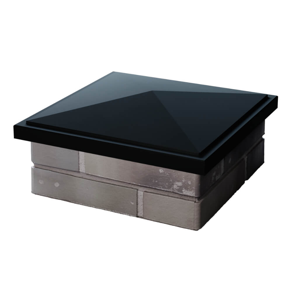 Колпак Zking БонаМоно Черный на столб 1.5х1.5 кирпича (385х385, 400х400мм) в Липецке фото