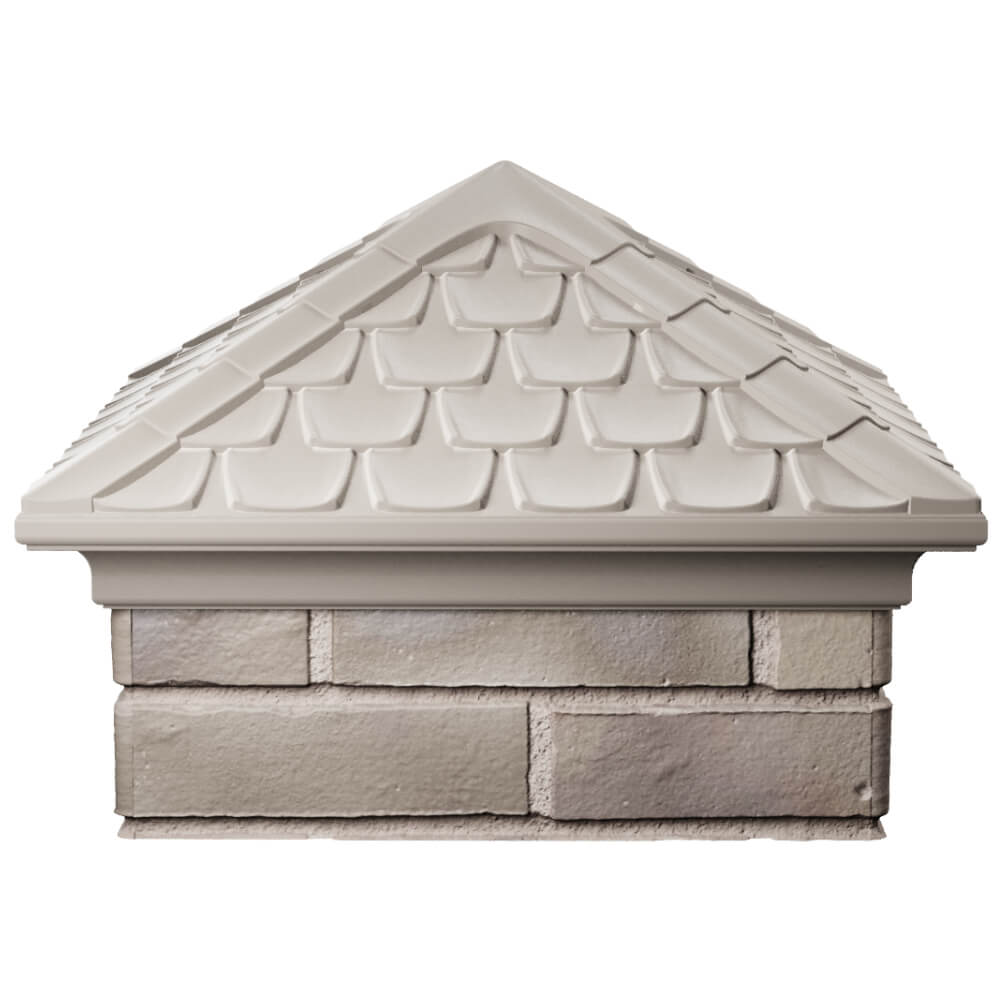 Колпак Zking Эльбрус Бежевый на столб 1.5х1.5 кирпича (385х385мм) Липецк фото