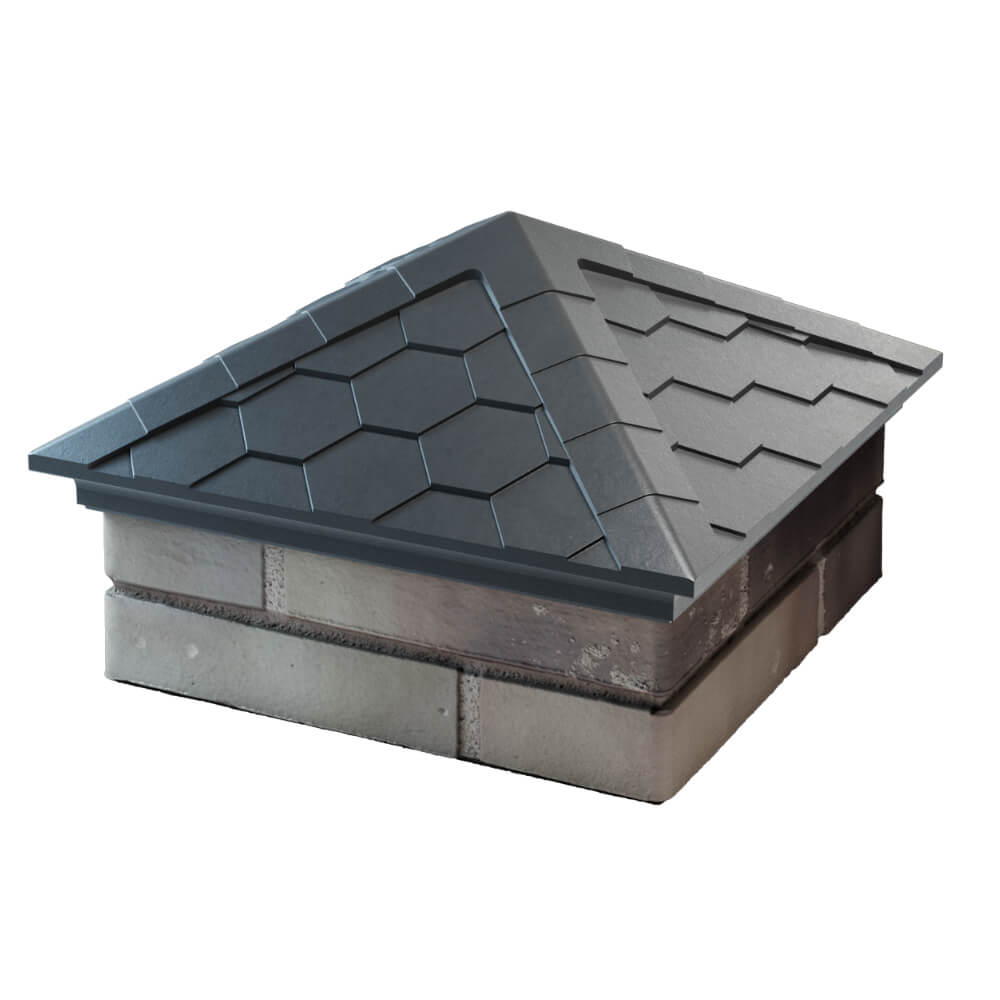 Колпак Zking Эверест Серый на столб 1.5х1.5 кирпича (390х390мм) в Липецке фото