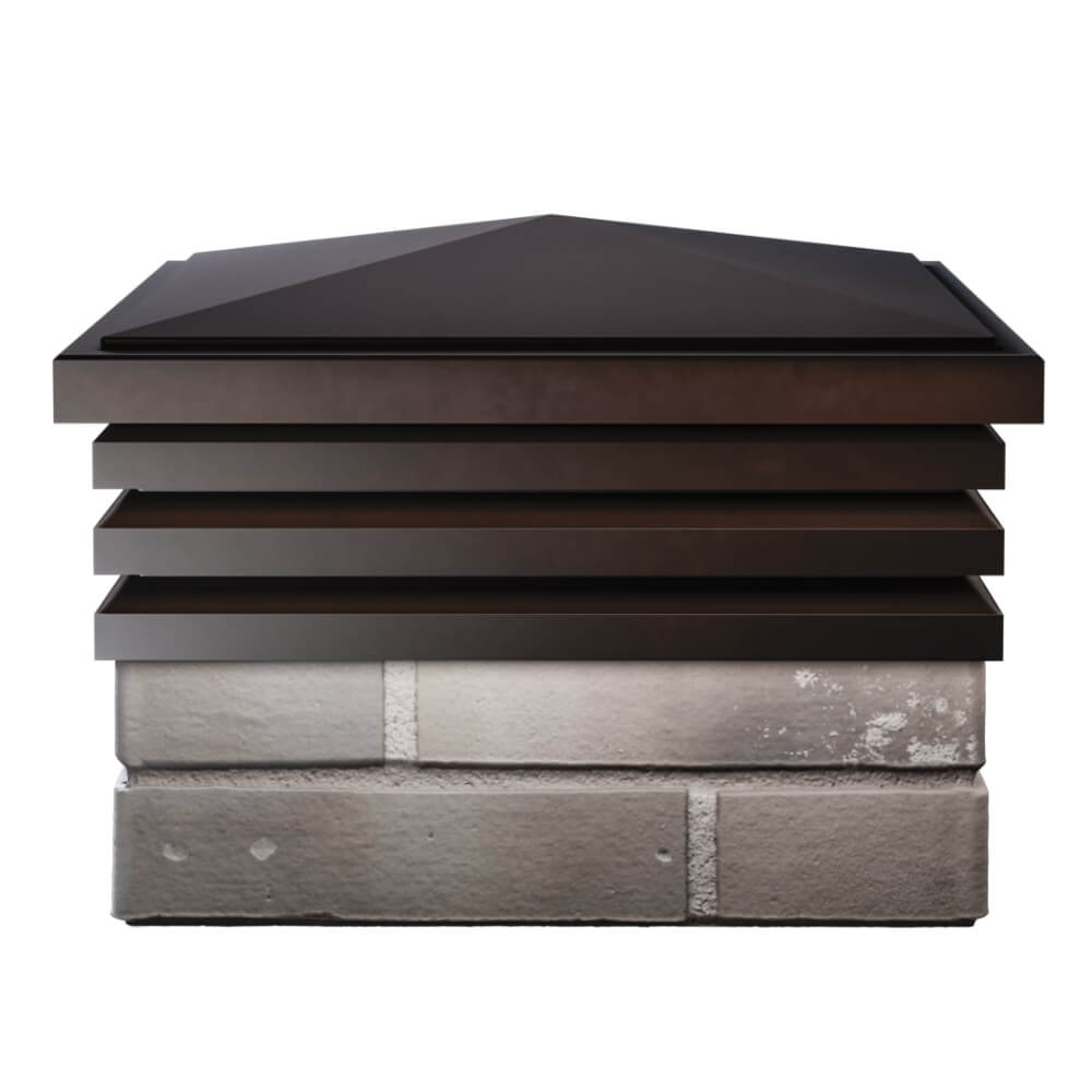 Колпак Zking Бона ХайТек Коричневый на столб 1.5х1.5 кирпича (385х385мм) Липецк фото