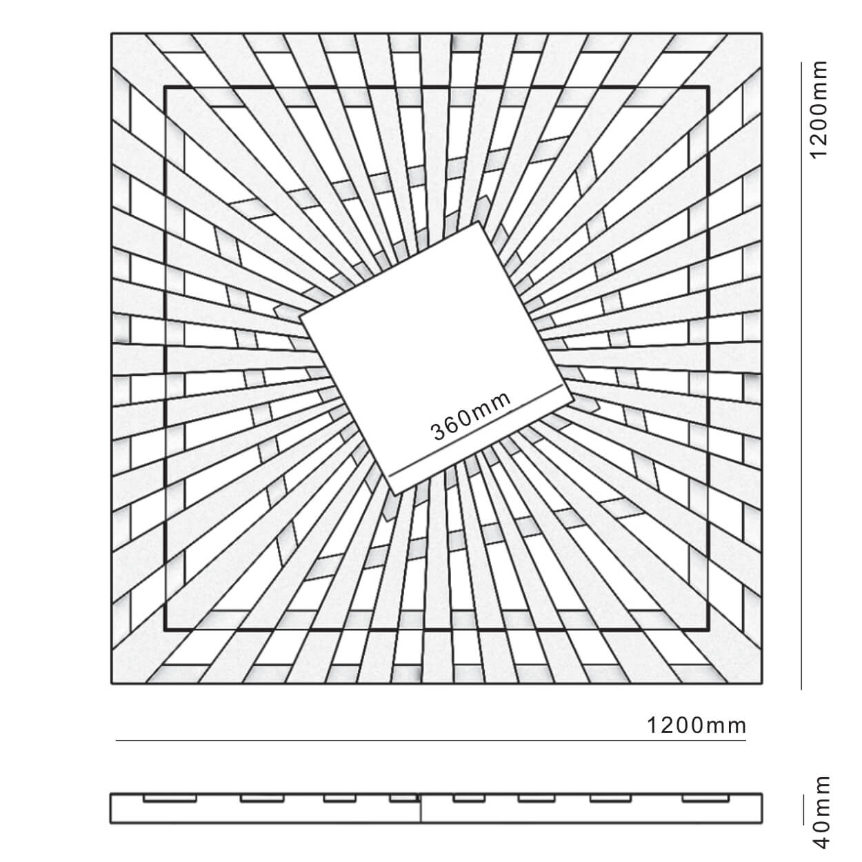 Приствольная решетка для дерева ZKING ATMOSPHERE 1.2х1.2м Черная в Липецке фото