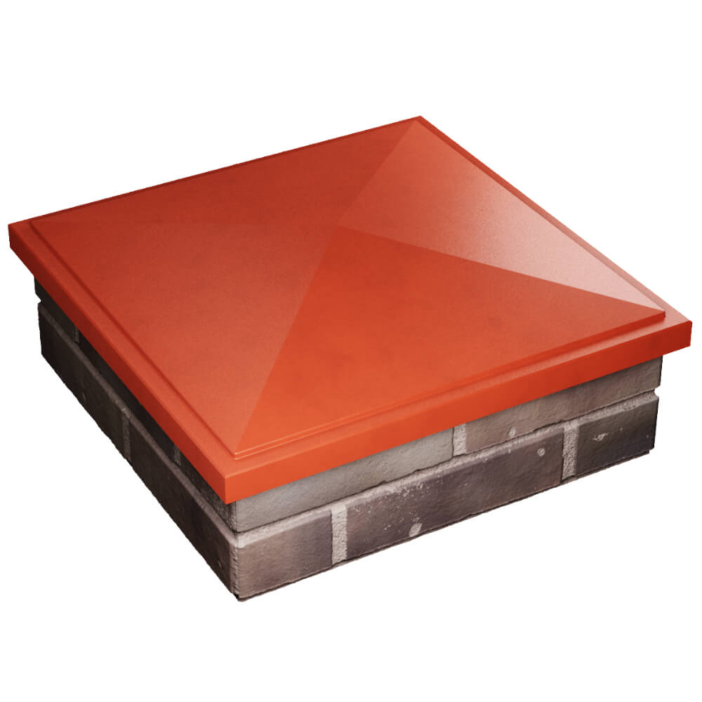 Колпак Zking БонаМоно Красный на столб 2х2 кирпича (515х515, 530х530мм) в Липецке фото