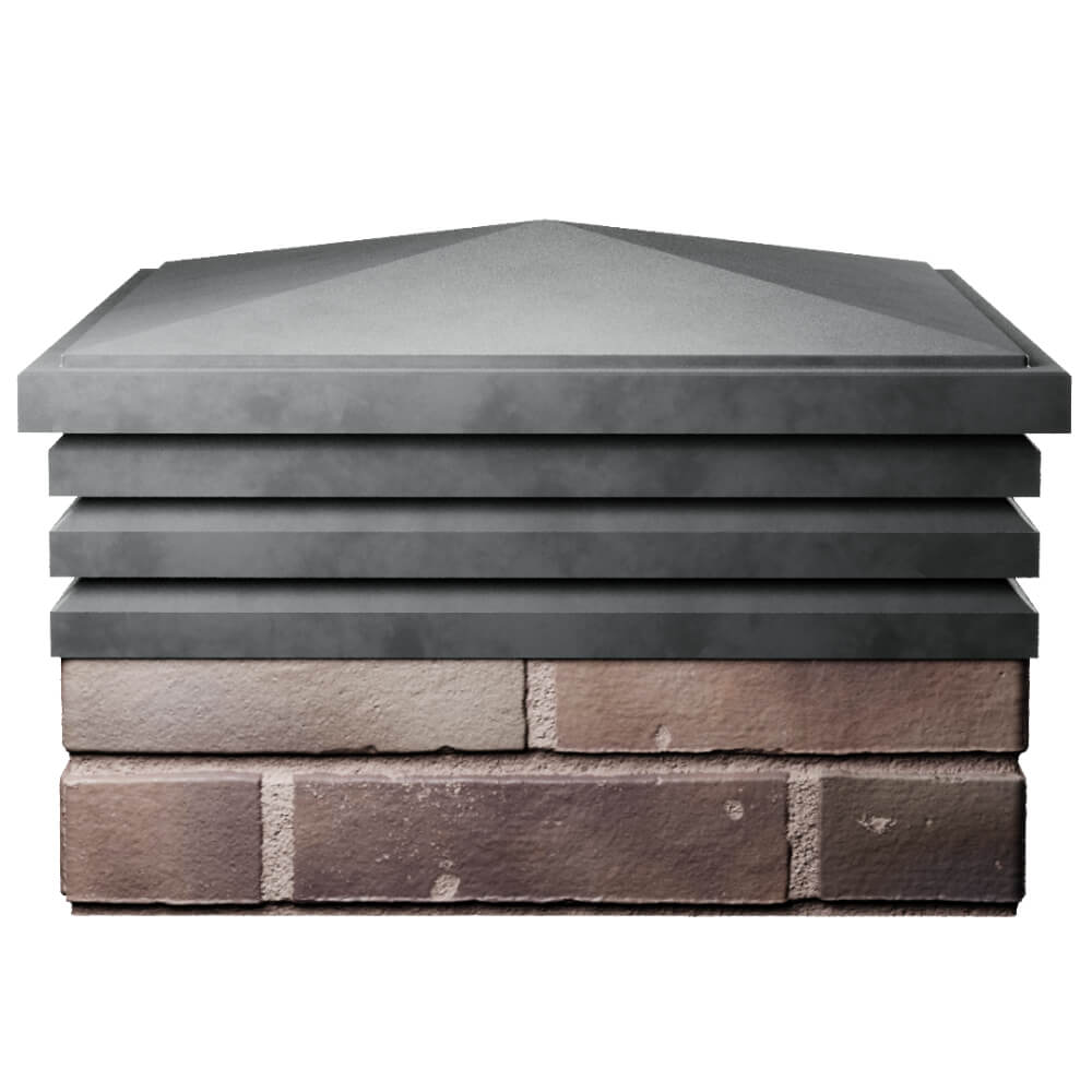 Колпак Zking Бона ХайТек Серый на столб 2х2 кирпича (513х513мм) Липецк фото