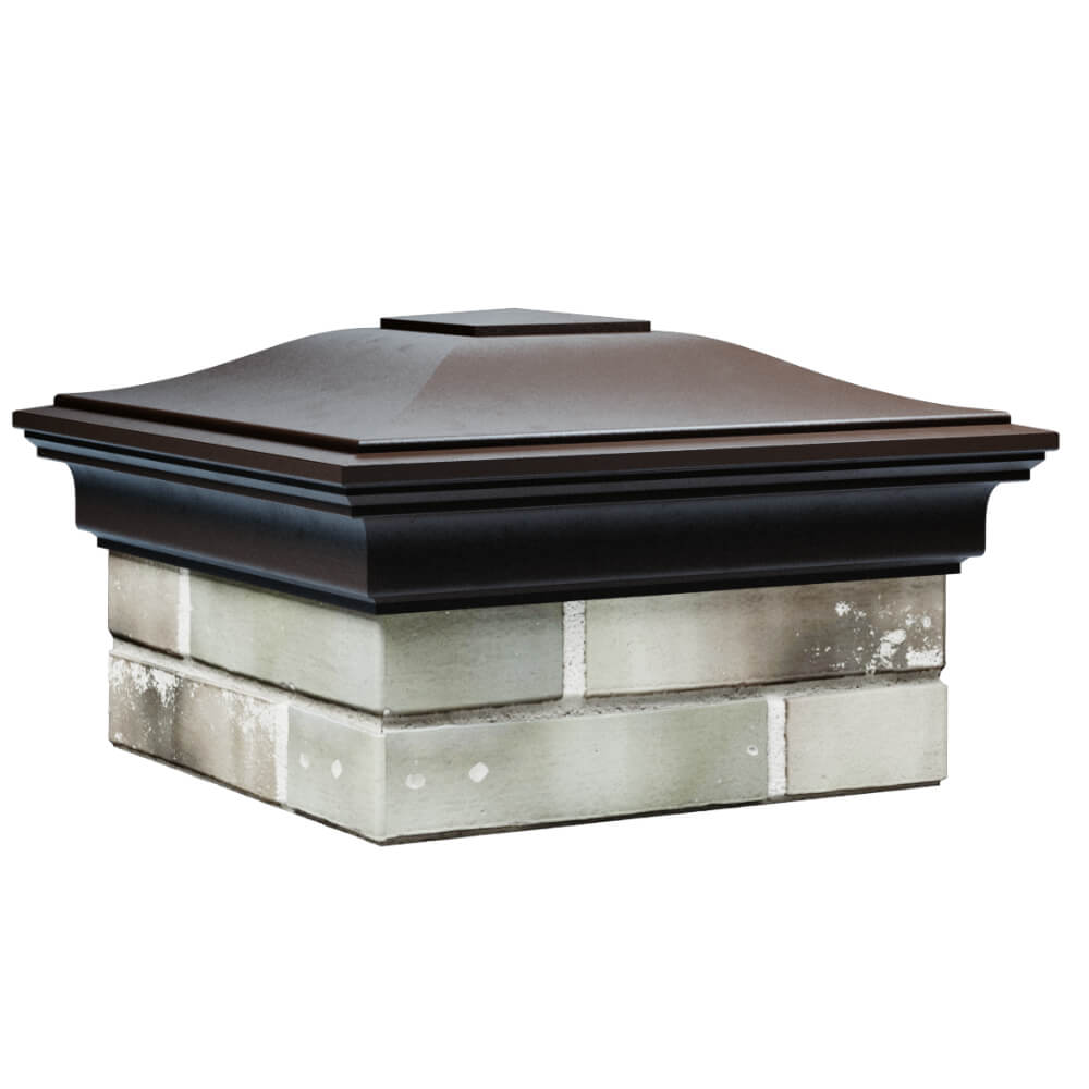 Колпак Zking Монблан Коричневый на столб 1.5х1.5 кирпича (385х385мм) в Липецке фото