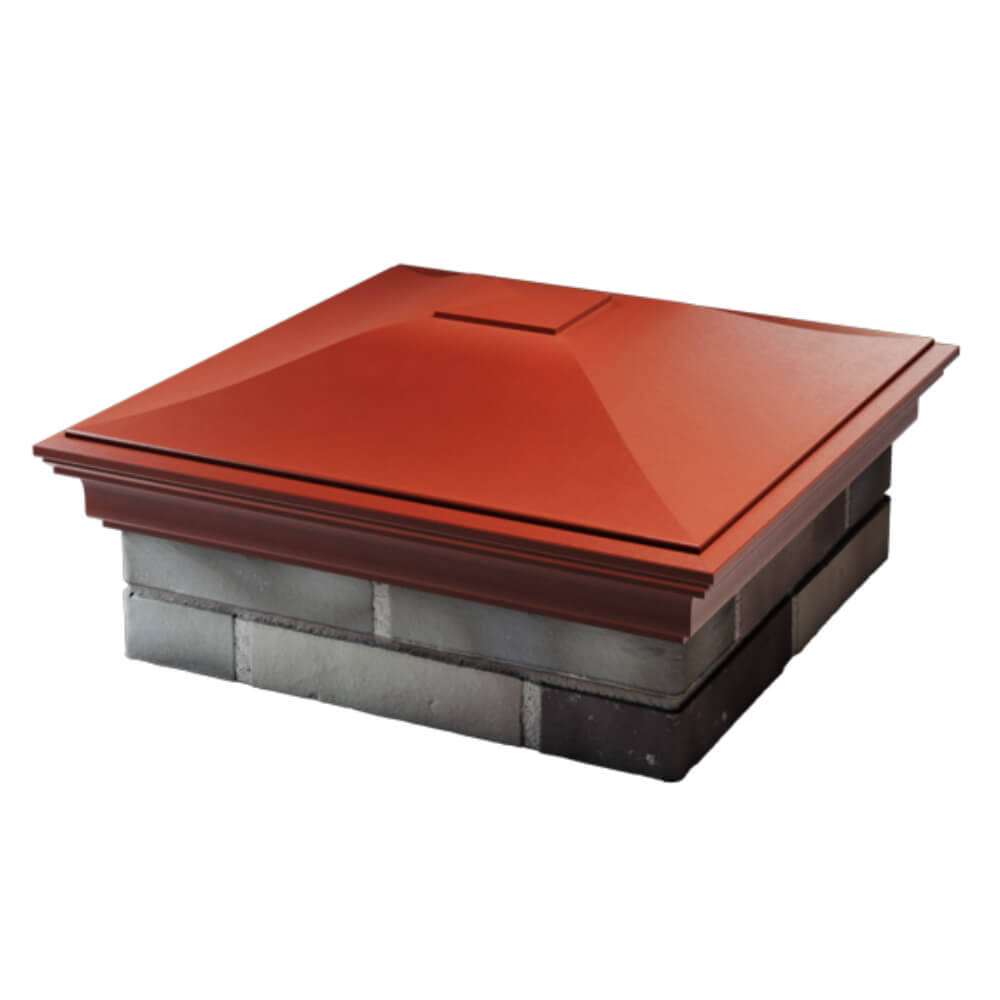 Колпак Zking Монблан Красный на столб 2х2 кирпича (515х515мм) в Липецке фото