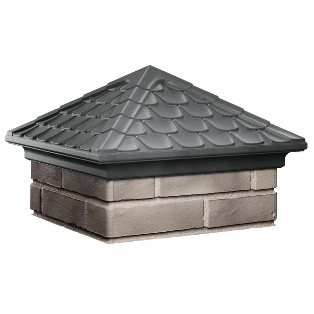 Колпак Zking Эльбрус Серый на столб 1.5х1.5 кирпича (385х385мм) в Липецке фото