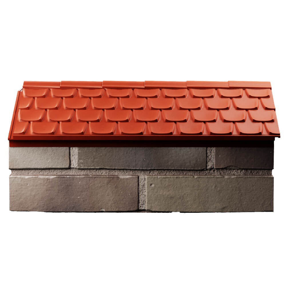 Парапет Zking Эльбрус Красный с посадкой на 1 кирпич (255мм) в Липецке фото