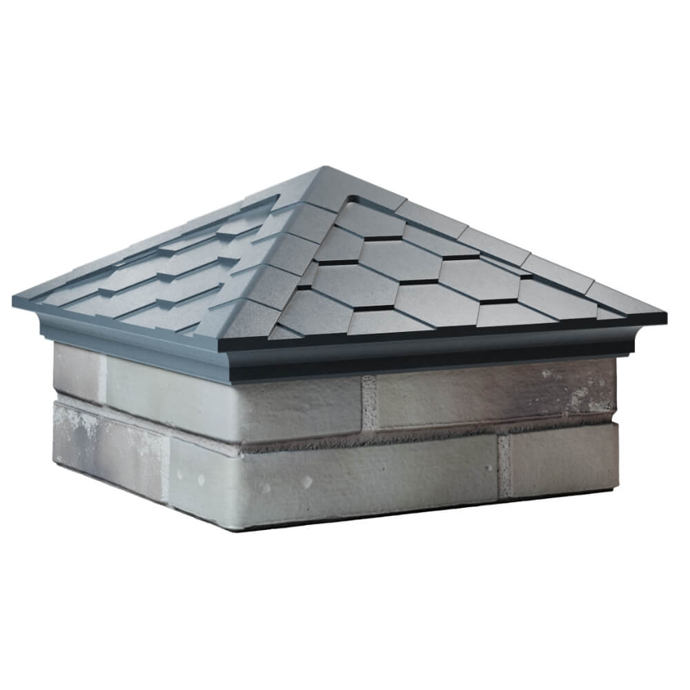 Колпак Zking Эверест Серый на столб 1.5х1.5 кирпича (390х390мм) в Липецке фото