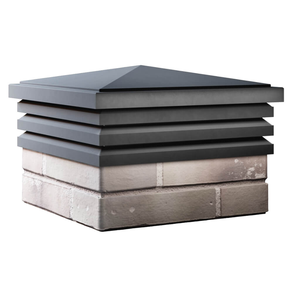 Колпак Zking Бона ХайТек Серый на столб 1.5х1.5 кирпича (385х385мм) в Липецке фото