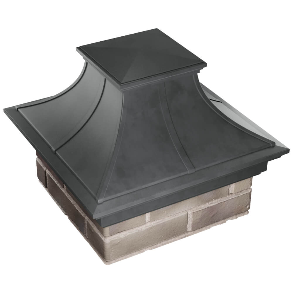 Колпак Zking Монблан Премиум Серый на столб 1.5х1.5 кирпича (385х385мм) в Липецке фото