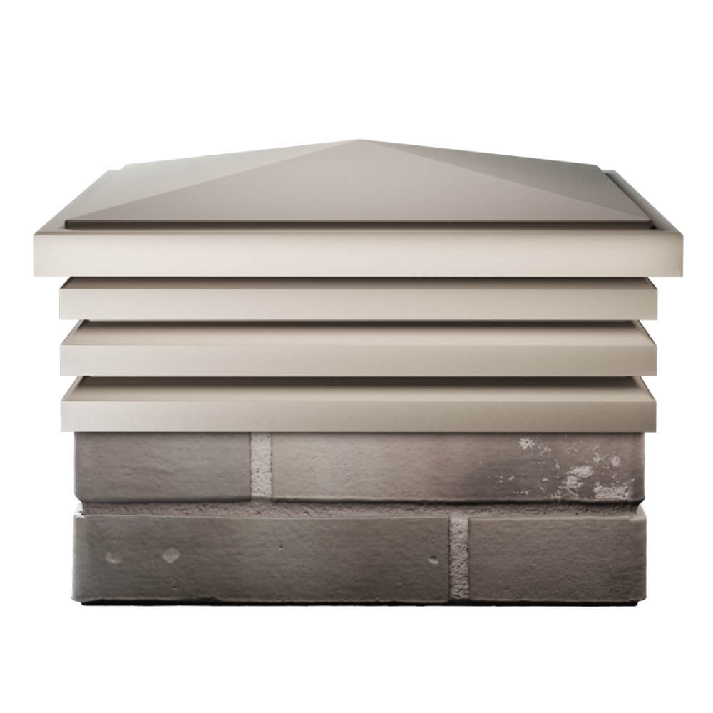 Колпак Zking Бона ХайТек Бежевый на столб 1.5х1.5 кирпича (385х385мм) Липецк фото