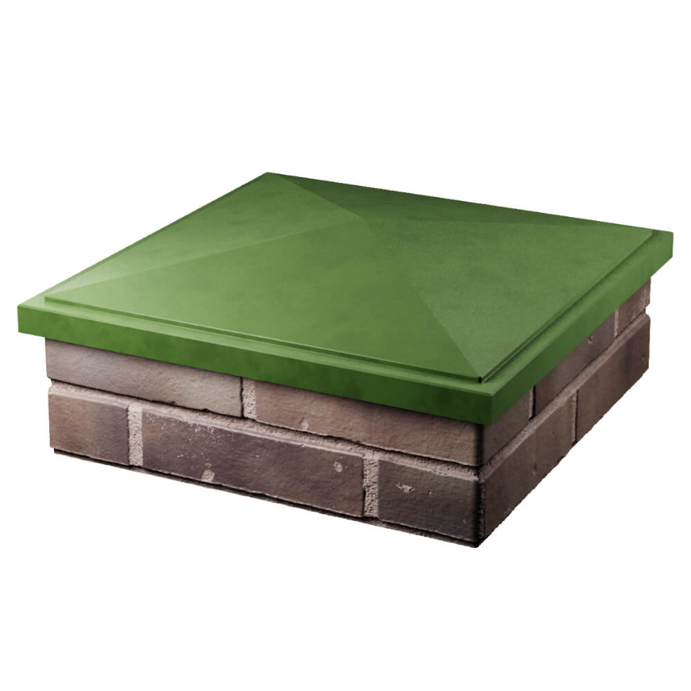 Колпак Zking БонаМоно Зеленый на столб 2х2 кирпича (515х515, 530х530мм) в Липецке фото