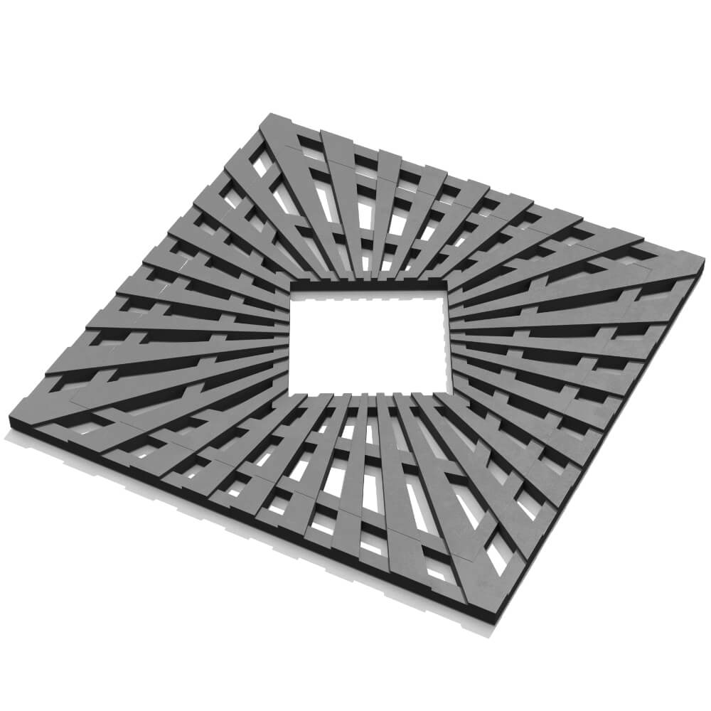 Приствольная решетка для дерева ZKING ATMOSPHERE 1.2х1.2м Серая в Липецке фото