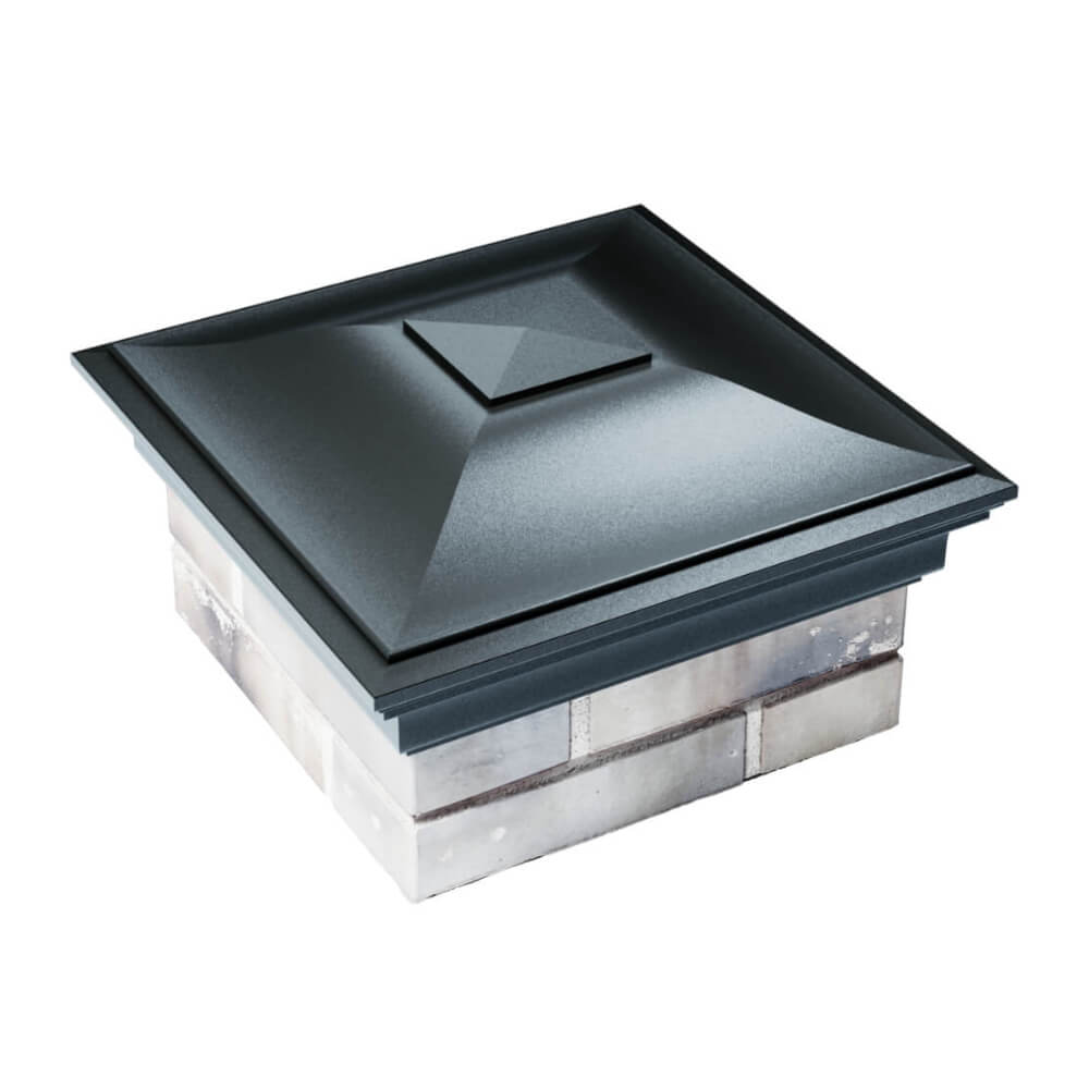 Колпак Zking Монблан Черный на столб 1.5х1.5 еврокирпича 0.7НФ (355х355мм) в Липецке фото