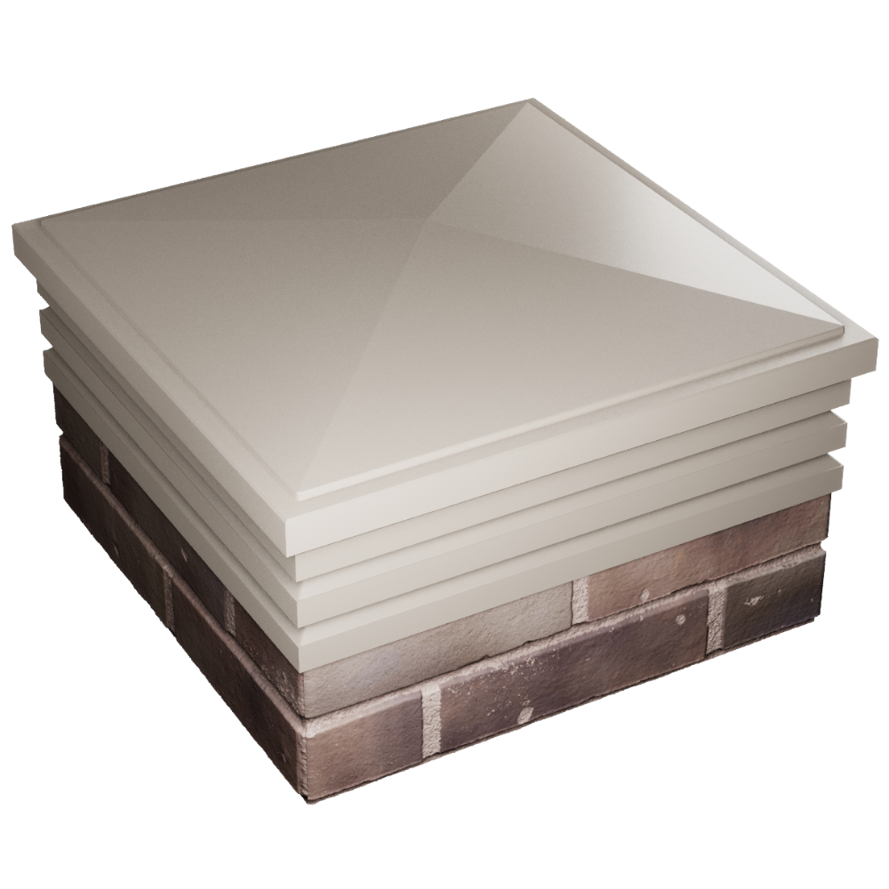 Колпак Zking Бона ХайТек Бежевый на столб 2х2 кирпича (513х513мм) в Липецке фото