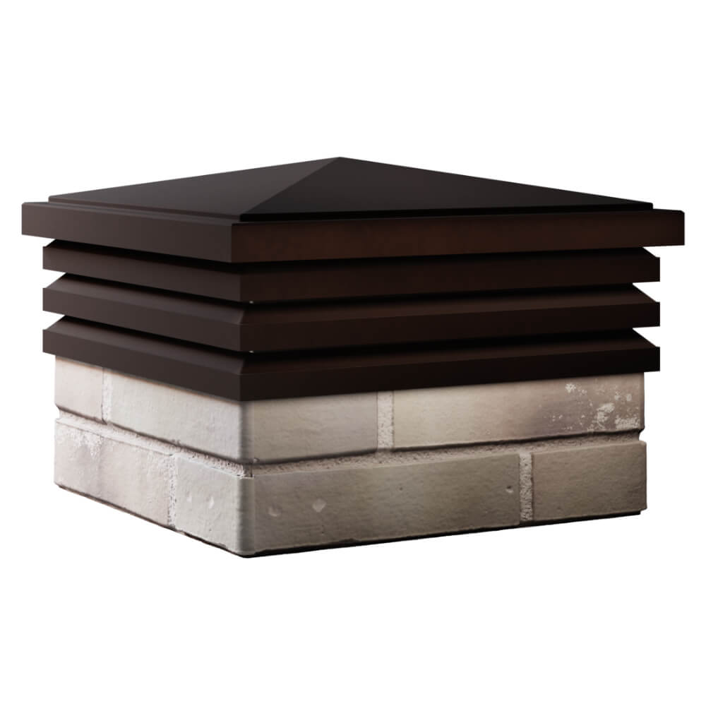 Колпак Zking Бона ХайТек Коричневый на столб 1.5х1.5 кирпича (385х385мм) в Липецке фото