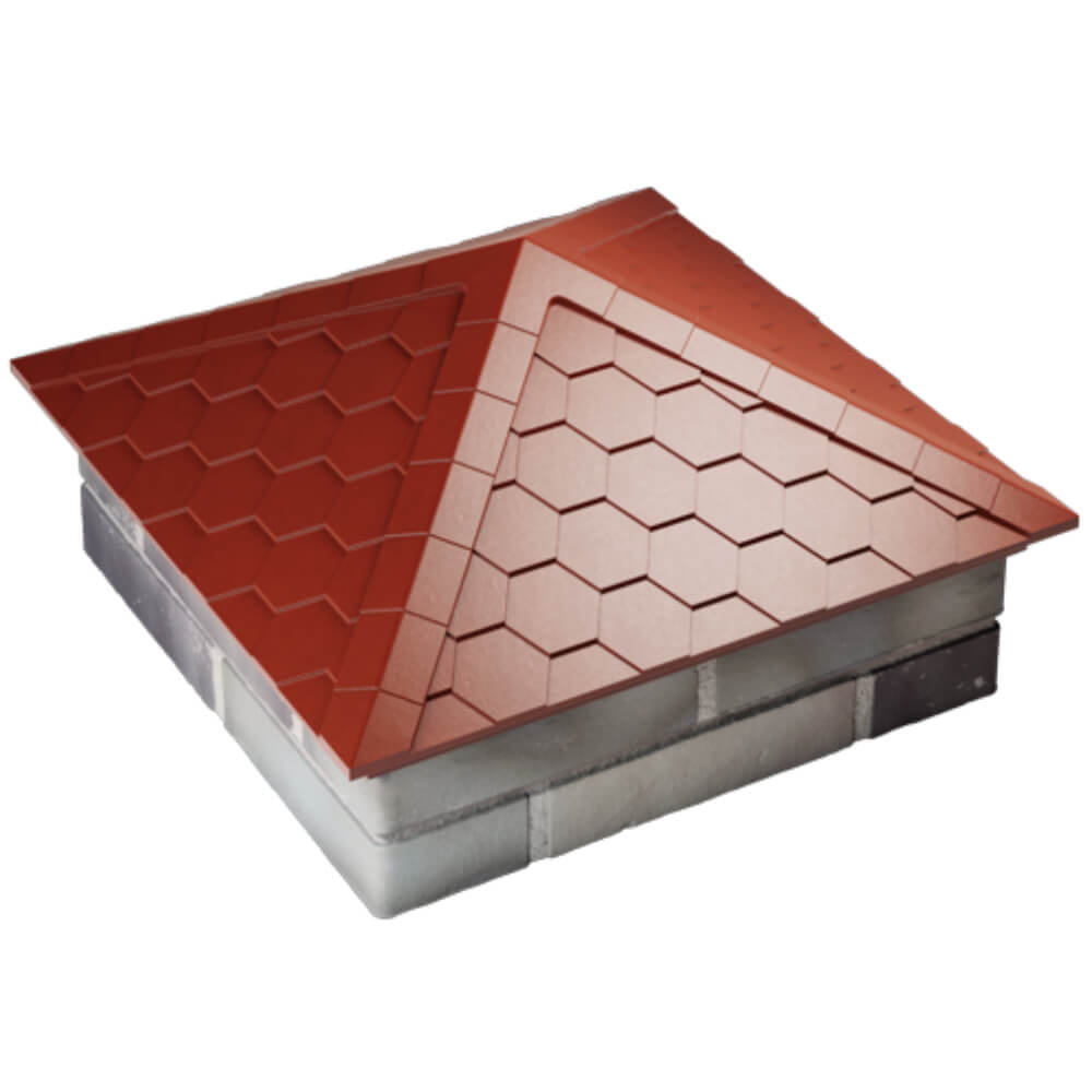 Колпак Zking Эверест Красный на столб 2х2 кирпича (535х535мм) Липецк фото