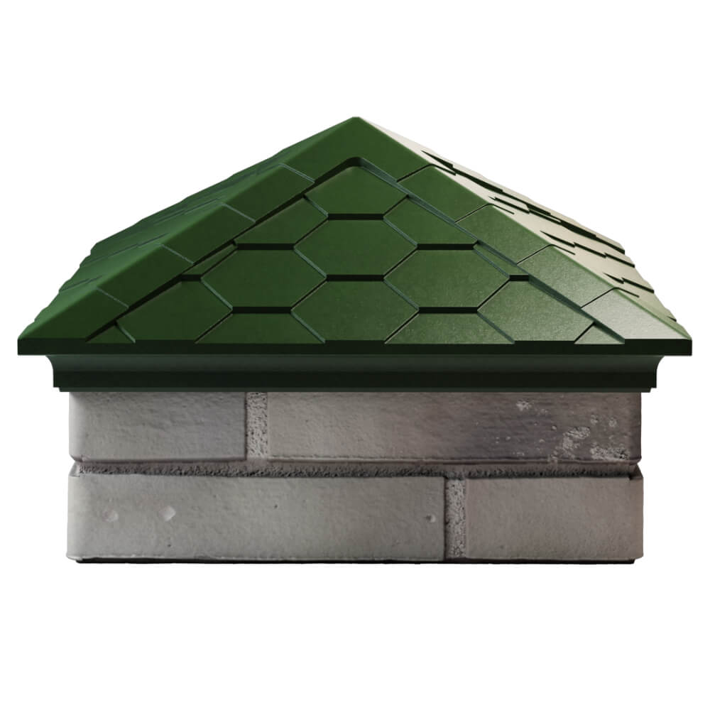 Колпак Zking Эверест Зеленый на столб 1.5х1.5 кирпича (390х390мм) Липецк фото